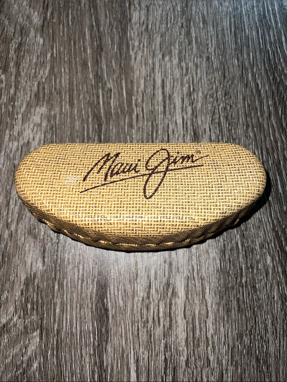 Maui Jim Tan Textured Hard Sunglasses Case